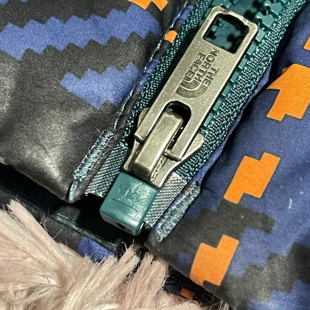 The North Face Quilted Jacket | Blue Green Patterned‎ Puffer